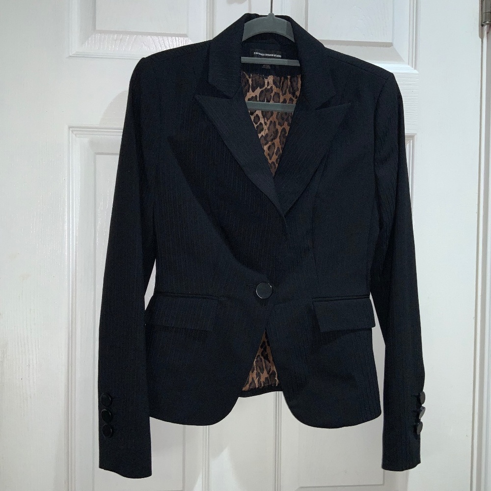 Express Design Studio single button blazer Sz 0 jacket career lined